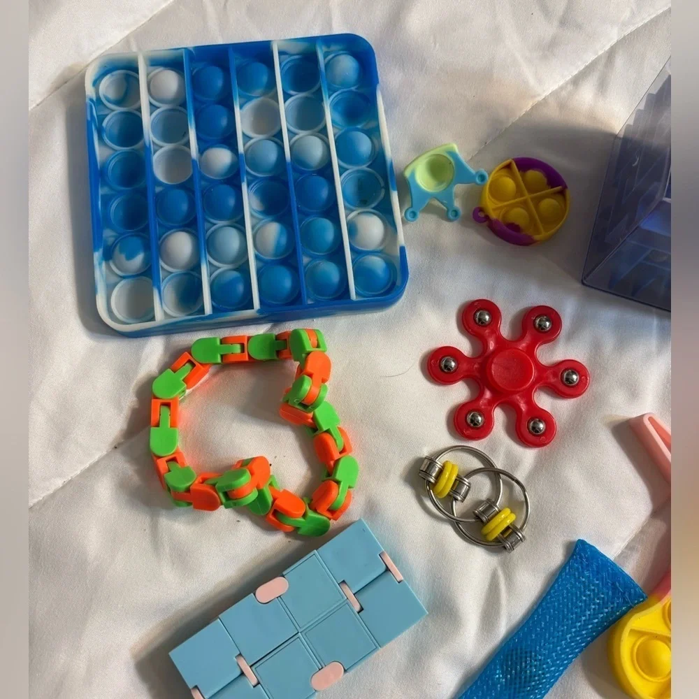 Colorful bundle variety of Fidget Toy Set- 11 different toys total.